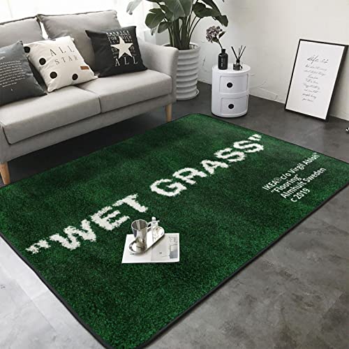 Keep Off Wet Grass Area Rugs Green Modern Large Carpet Neutral Non-Slip Floor Mat Easy Cleaning Rugs...