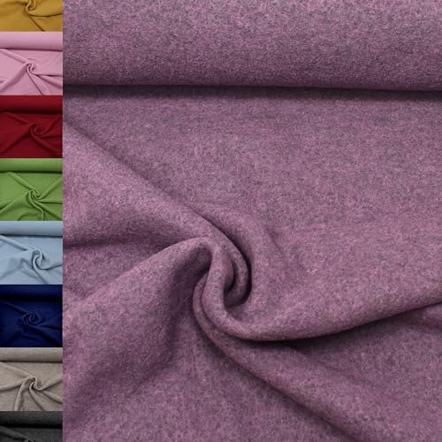MAGAM-Stoffe Walkloden Wollstoff 100% reine Schurwolle Meterware 50cm (22. Meliert altrosa)