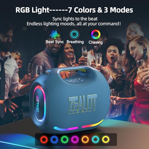 Image of 250W(RMS) / 300W (Peak) Bluetooth Speaker,Portable Wireless Speaker with Powerful Sound /Deep Bass, Multi-device Pairing, IPX6 Waterproof, 5.3 BT, 48000mAh Long Playtime for Party, Outdoor, Home (Blue)