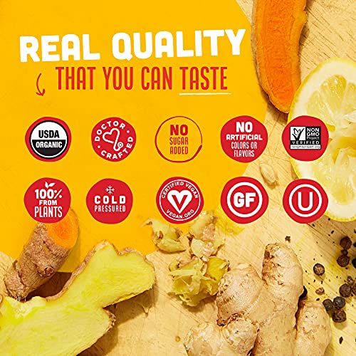 Vive Organic Immune Support Shot, Cold-Pressed Ginger, Turmeric, & Echinacea, Gluten Free, Vegan, Immunity Boost Original, 2 Fl Oz (Pack Of 12) #TOP5