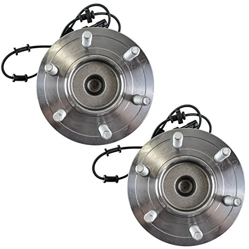Image of TRQ Front Left and Right Wheel Bearing and Hub Assembly Set 2 Piece Compatible with 2002-2006 Ford Expedition RWD 2002-2006 Lincoln Navigator RWD