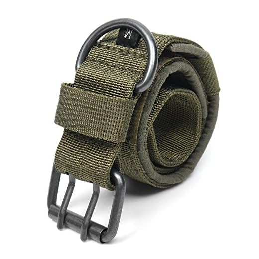 SGerste - Collar táctico de nailon para perro, militar, ajustable, con hebilla de metal en forma de D, talla L