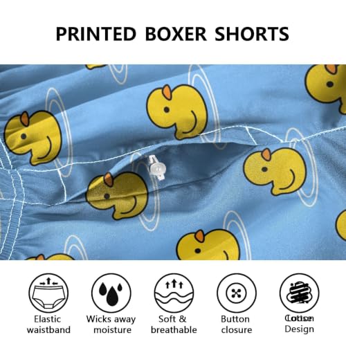Image of Men's Boxer Shorts Cotton Loose Underwear with Button Fly