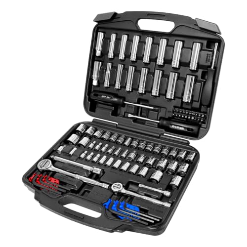Image of Pro-Grade 106-Piece 1 /4 & 3 /8-Inch Drive Mechanics Tool Set, 19039