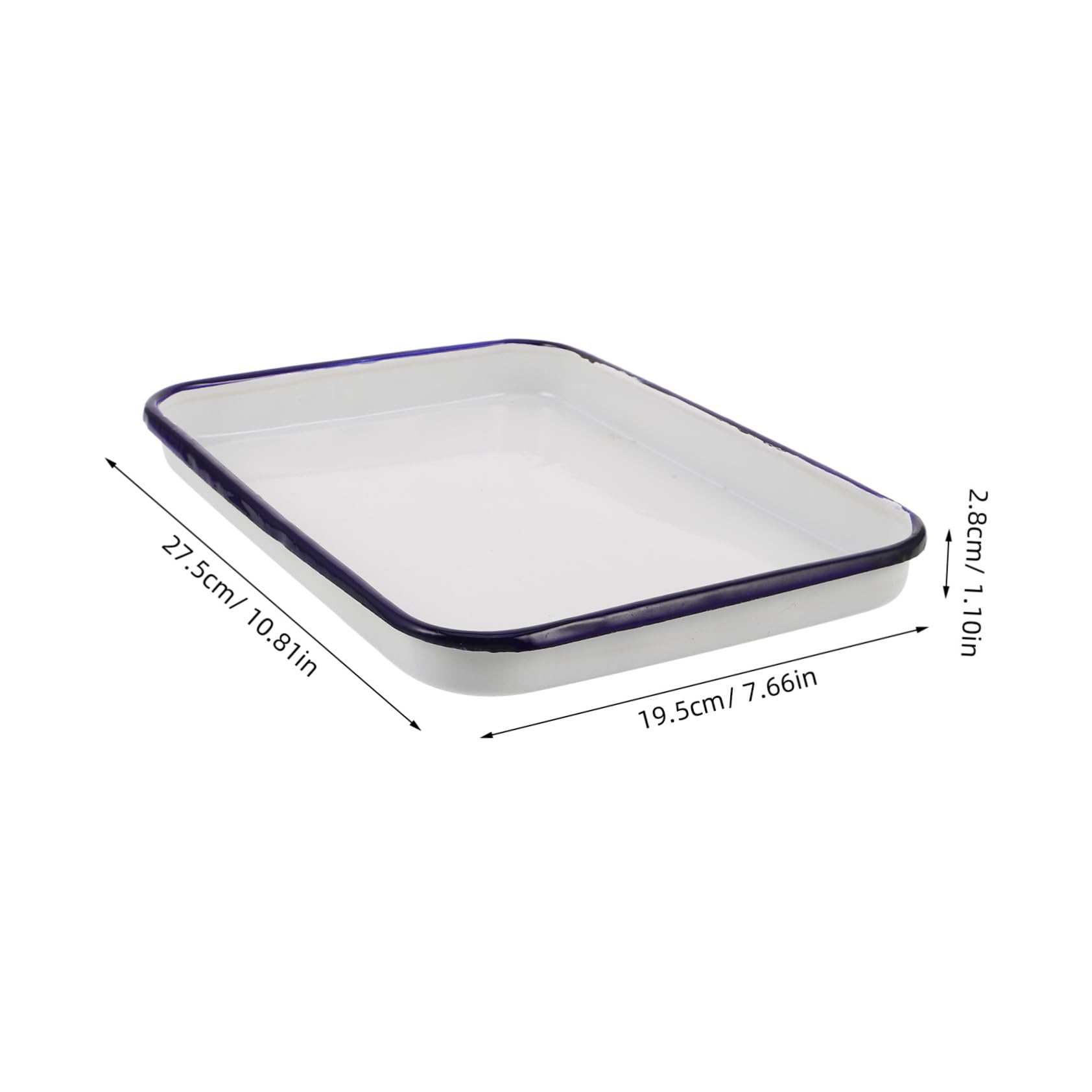 Rechteckiges Emaille Backblech aus Kohlenstoffstahl mit Glatter Oberfläche Vielseitig Einsetzbar zum Backen von Lasagne und Anderen Gerichten in Küche