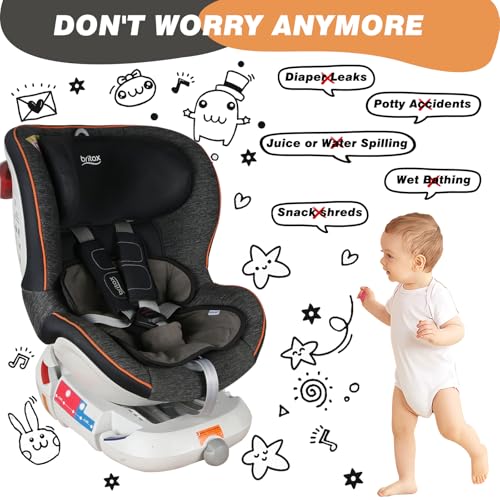 Image of Piddle Pads, Multi-use and Leak Free Lines for Baby Stroller, High Chair & Car Seat, Waterproof Toilet Training Seat Covers for Toddles (Charcoal Grey, 1 Pack)