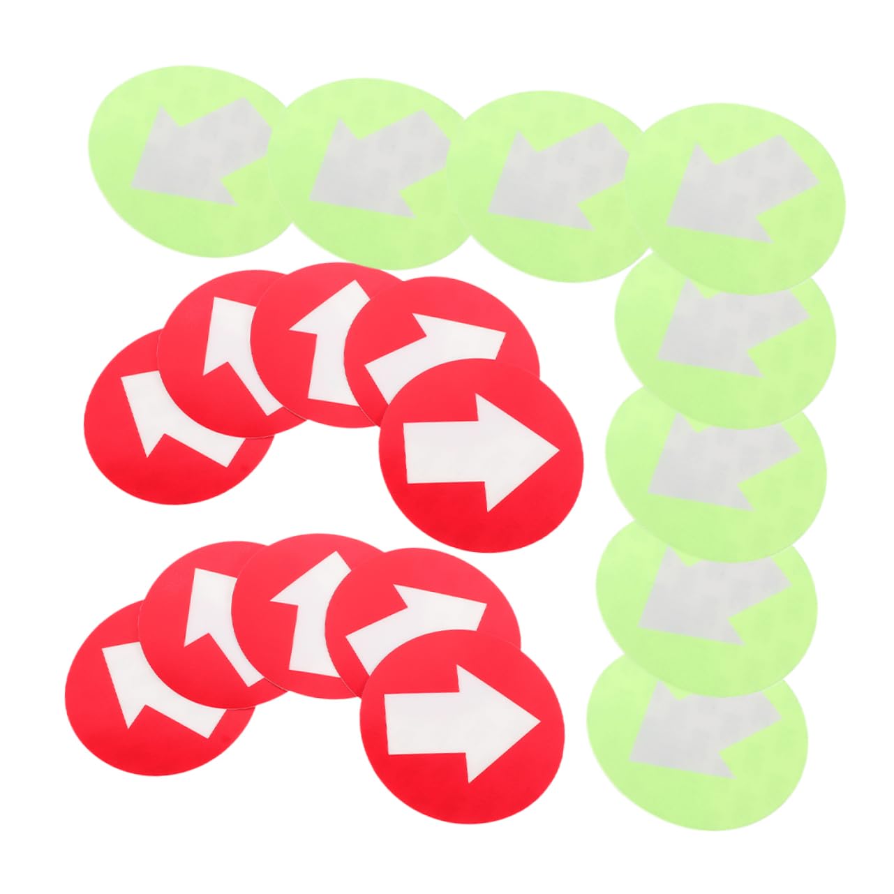 Kisangel Richtungsaufkleber Reflective Directions Fluoreszierende Camping Aufkleber Stickers Roadsign Stickern Wegmarkierungen Reflektierende Schilderaufkleber PVC