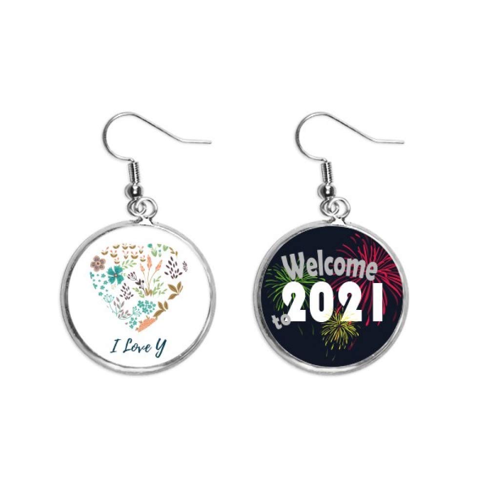 Pendientes colgantes de flor de sol naranja joyería plata talla M 5