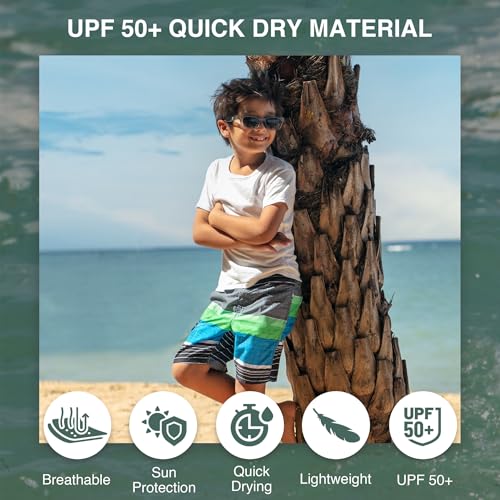 Image of Kanu Surf Boys' Terrapin Turtle Quick Dry Beach Board Shorts Swim Trunk