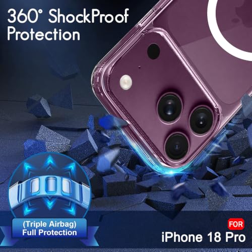 Image of TheGiftKart Ultra-Hybrid Crystal Clear Back Case Cover for iPhone XVIII Pro Max | Shockproof Design | Camera Protection Bump | Hard Clear Back | Bumper Case Cover (PC & TPU, Transparent)