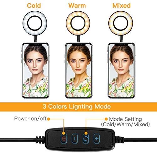 Amada Webcam Light Stand for Live Stream, Selfie Ring Light with Webcam Mount for Logitech C925e, C922x, C930e,C922,C930,C920,C615,Brio 4K-AMWS01