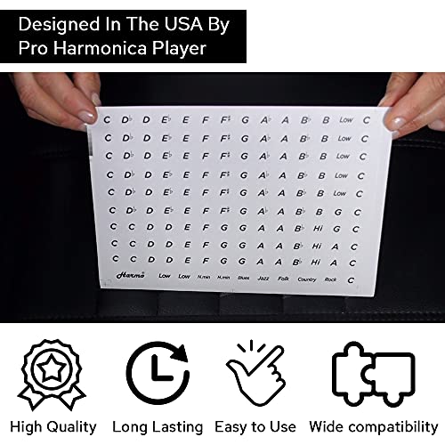 Harmo Harmonica Key Label Sticker (137) - Stickers For Music Keys & Harmonica – Premium Harmonica Accessories - Harmonica Stickers & Labels #TOP4