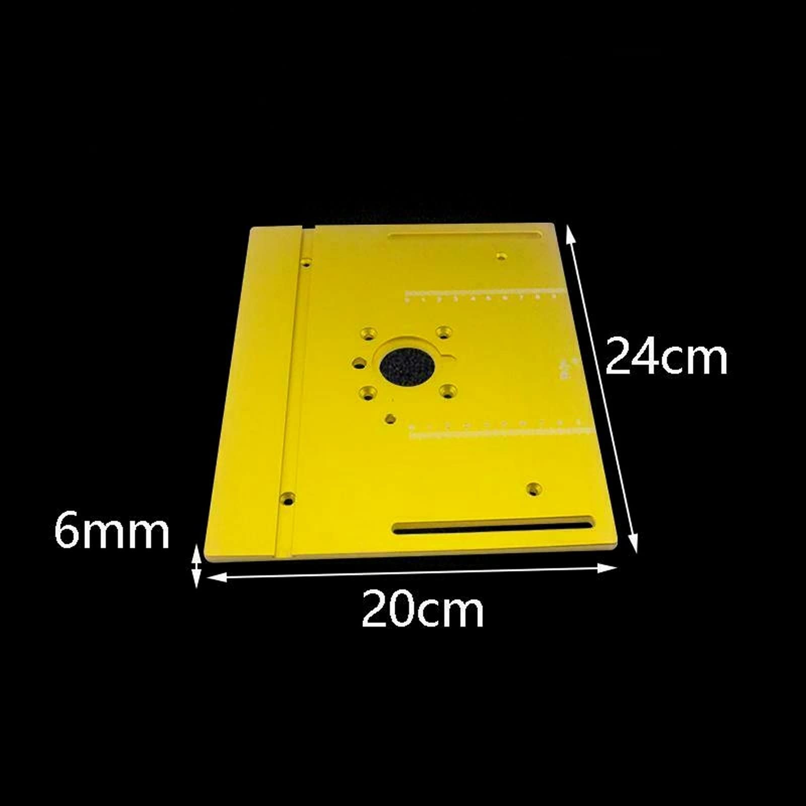 Aluminiowa frezarka stołowa wkładka płyta ławki do obróbki drewna piła Mitre Gauge wsporniki przesuwne stół piła panelowa maszyny 240x200x6mm Do obróbki drewna(A-Sliver)