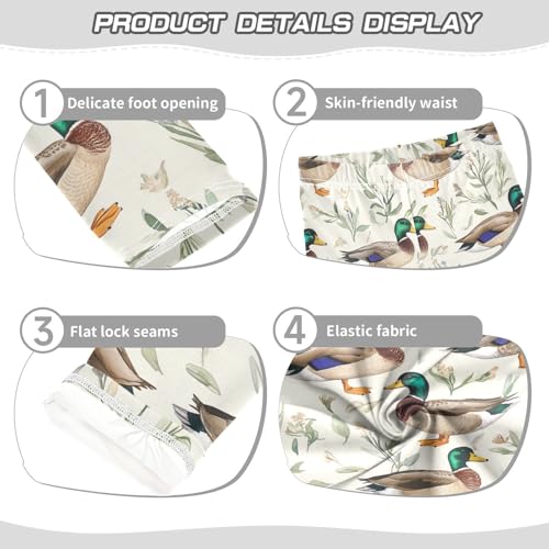 Funny Duck Girls' Leggings Toddler Doodles Kids Yoga Pants Dance Active Tights 4T3