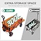 TIMBER RIDGE 300L Bollerwagen Faltbar XXXL Extra Lang mit Faltbarer Heckklappe Strandwagen mit Bremse Seitentasche Getränkehalter verstellbarem Griff, Gartenwagen Transportwagen für Alle Gelände