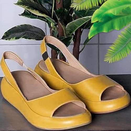 Solea Cushioned Sandals For Women, Solea Round Peep Toe Slip On Flat Sandles Easy Slip-On, All-Day Comfort4