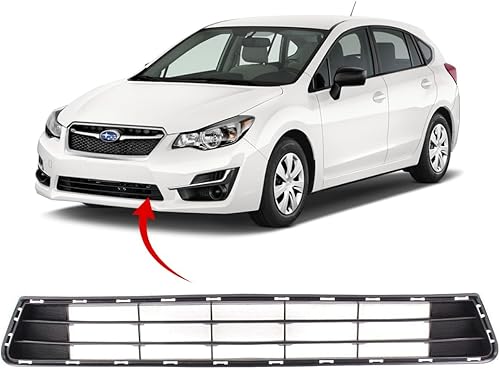 Miniatura 2 de FITRITE AUTO PARTS Nueva parrilla de parachoques delantero para Subaru Impreza 2015-2016, acabado texturizado gris oscuro mate, plástico SU1036101