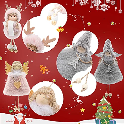 Skylety 6 Pieces Angel Ornaments Christmas Angel Doll Hanging Decorations Christmas Tree Plush Decorations Cute Angel Doll Pendant Christmas Plush Ornaments For Christmas #TOP2