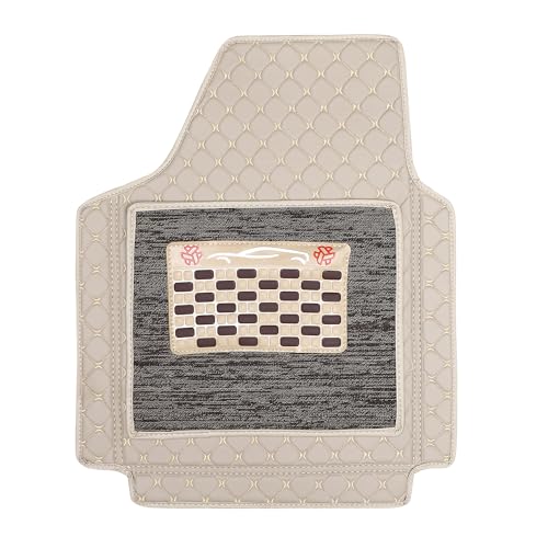 Image of CARNEST 7D Car Floor Mats Only Compatible with Celerio All Model, Set of 3 Pcs, 100% Waterproof & Washable Luxury 7D Car Foot Mats, Beige
