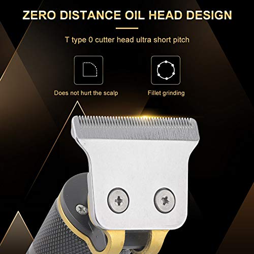 SURKER Electric Pro Li Clippers Barber Accessories Grooming Waterproof Rechargeable Cordless Close Cutting T-Blade Trimmer Hair Clippers for Men (Black)