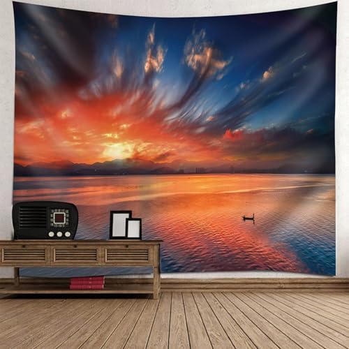 Tapiz de pared decorativo de 150 x 150 cm impreso con paisaje de montañas