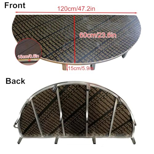 Image of Modular Kids Stage Platform, Semi Circular Portable Stage Platform with Stage Mat and Stage Skirt, Non Slip for Wedding, Speaking and Singing, Loading 1300lbs(Black,120cm /47.2in)