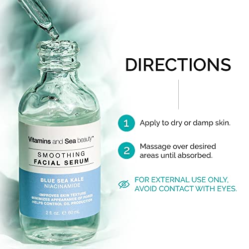Vitamins And Sea Beauty Blue Sea Kale And Niacinamide Serum For Face, Anti-Aging Firming, Smoothing Face Serum For Minimizing Pores, Oil Control, 2 Fl Oz #TOP5
