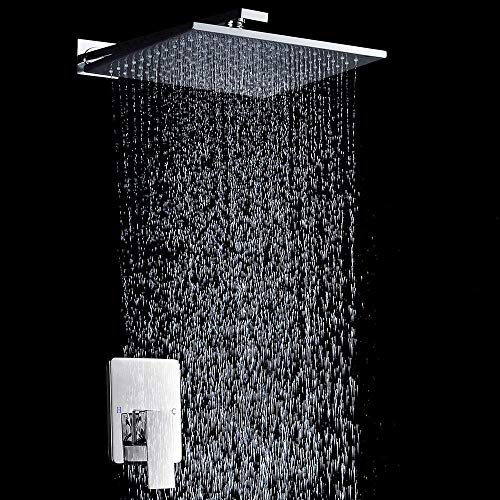Kit de douche d'eau d'économie d'eau fixé au mur avec robinets de douche de bain