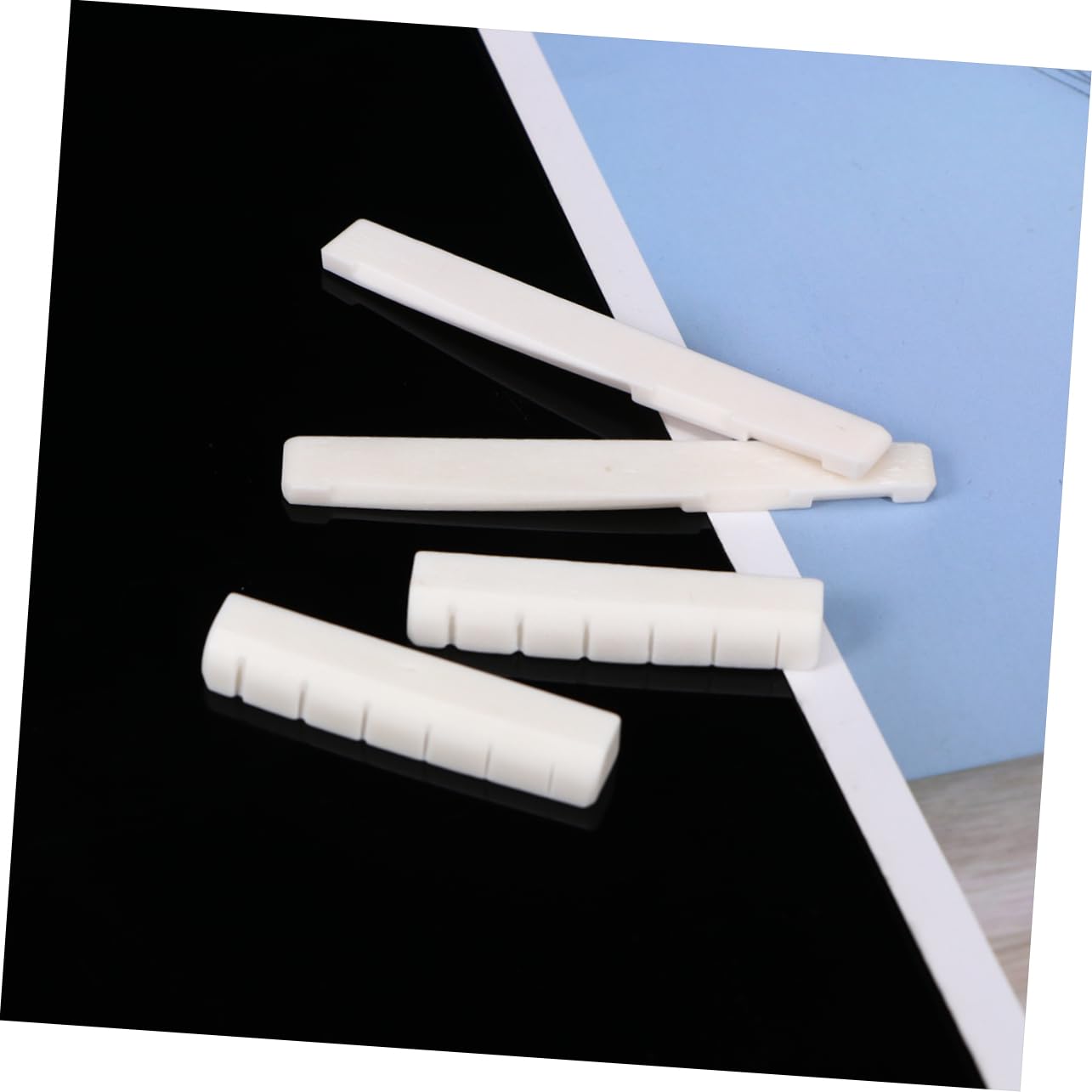 Abaodam 4 Sets Bone Guitar Saddle Nut Bridge Replacement for Acoustic Guitar Easy Install