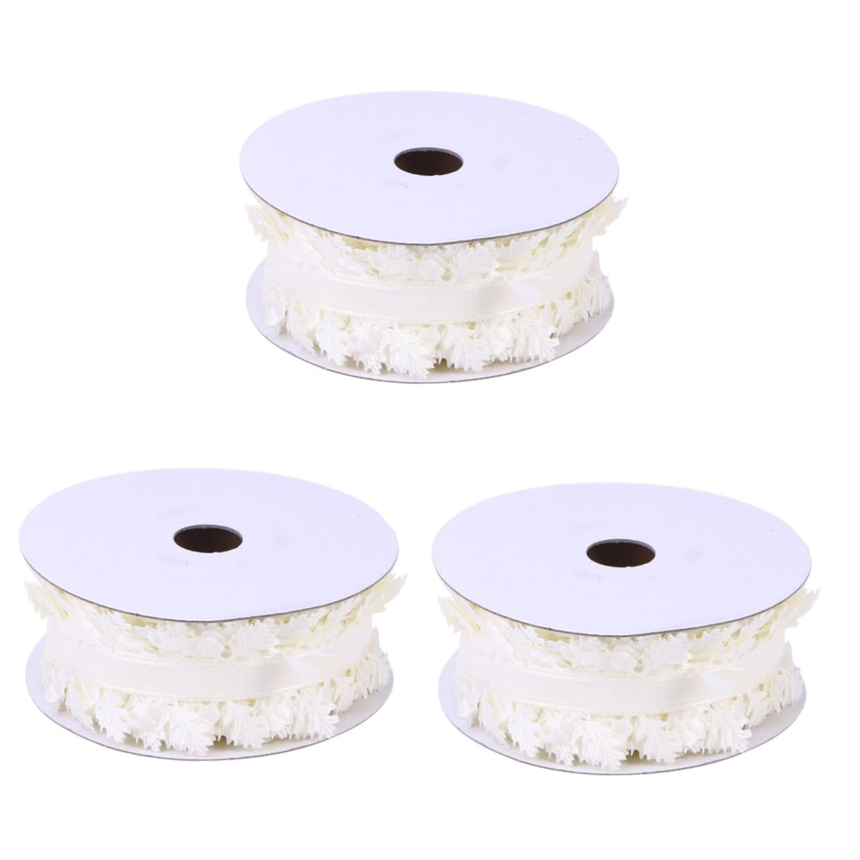 SEWACC 3stücke Hochwertiges Muster Seidenband Edles Geschenkband Für Hochzeiten Partys Bastelarbeiten Dekoration Beige Für Kreative -projekte