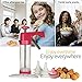 Cambom Clear Cookie Press Gun Kit with 16 Discs and 6 Icing Tips for DIY Biscuit Maker and Decoration Red