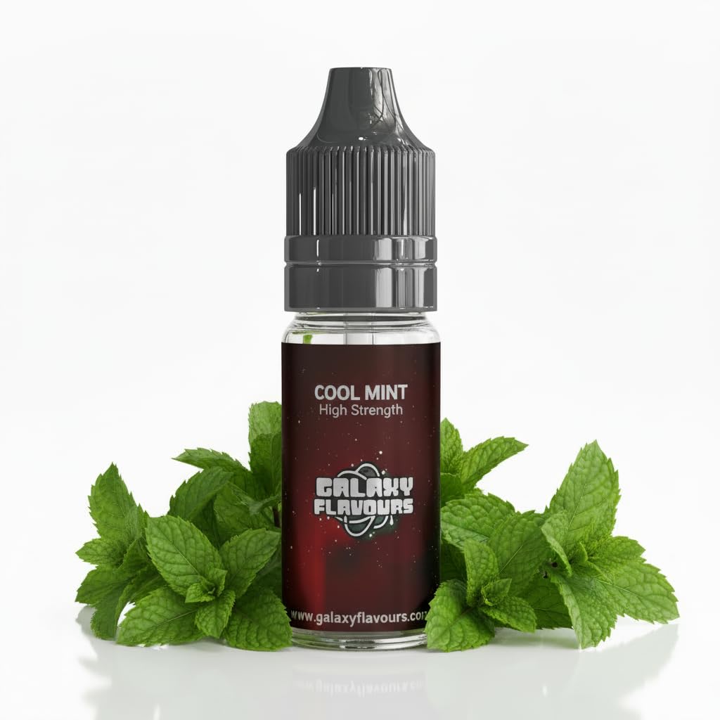 Cool Mint Food Flavouring Drops 10ml - Premium Refreshing Extract for Professional Baking & Luxury Cool Mint Beverages - High Strength Food Grade Concentrate by GALAXY FOOD FLAVOURS