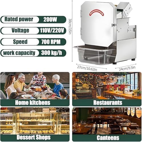 Cortadora Eléctrica de Vegetales 300kg/h miniatura 5