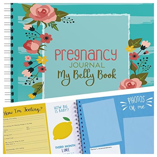 My Belly Book - Pregnancy Journal and Baby Memory Book with Stickers - Baby's Scrapbook and Photo Album - Perfect Gift for First Time Moms - Picture and Milestone Books for Toddlers (New Version)