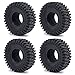 AXSPEED RC 58mm Rubber Crawler Tires with Foam for 1/18 TRX4M Upgrade Parts,Pack of 4 (Style B)