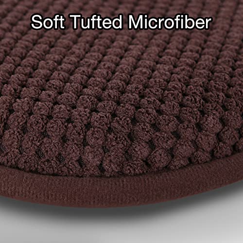 Pagged Brown Kitchen Dining Chairs Cushions Set Of 4 Non Slip Foam Patio Seat Cushions Washable Soft Thick Pads Large Wooden Metal Tapered Chair Cushions,17" X 16" #TOP3