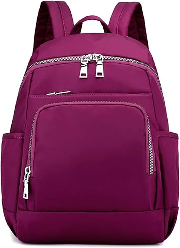 Miniatura 2 de Collsants Mochila pequeña de nailon para mujer, mochila de viaje ligera casual para niñas, mochila escolar, Púrpura, Mochilas de viaje