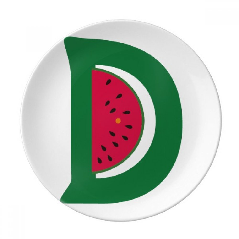 Porcelaine pastèque lettre D, l'assiette à dessert idéale pour vos goûters