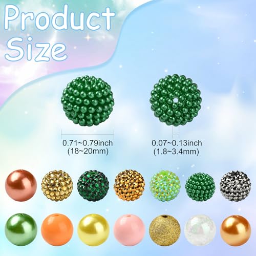 Perles en acrylique 20 mm légères et résistantes pour fabriquer des boucles d'oreilles volumineuses