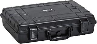 MEIJIA Portable Large Protective Hard Camera Case,Foam Inserted, Elegant Black, for use of Drones,Camera,equipments (19.78"X13.93"X4.68")