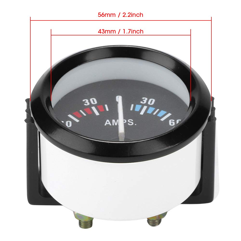 Amazon.com: Zohisin Voltmeter Analog ¡Á8¡Á8 12V 60-0-60 Amp