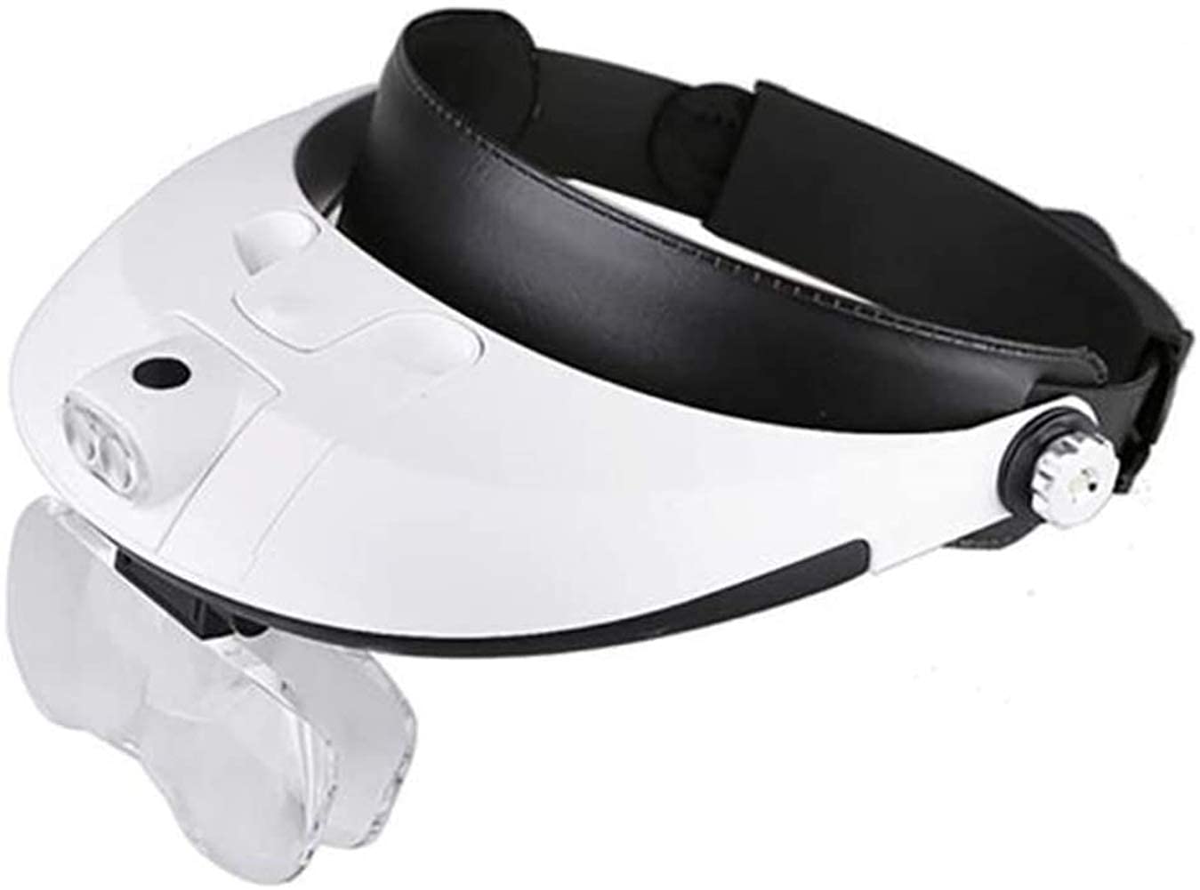 Handliche Digitale Lupe, Stirnbandlupe mit 2 LED-Leuchten, Kopfmontierte Freisprech-Lesebrille, Lupe Journey