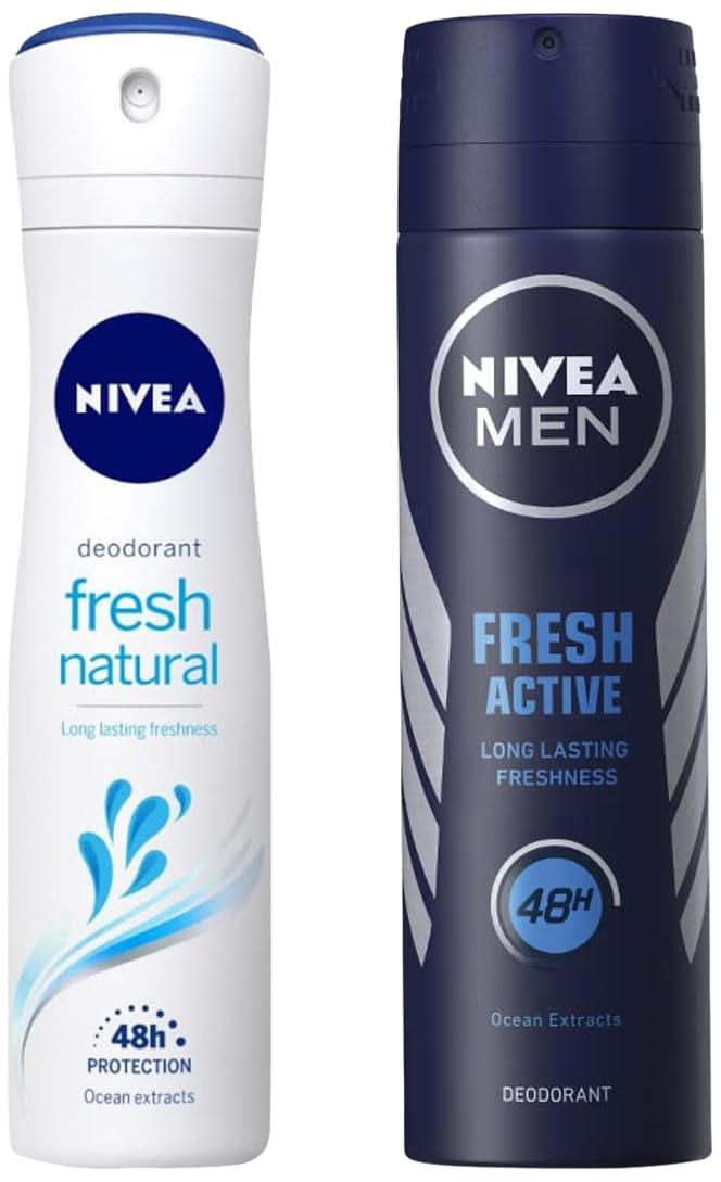 Nivea Men & Women Deodorant Spray, Fresh Active Original , 150Ml And Deodorant Spray, Fresh Natural, 150Ml, Pack Of 1-picture-33