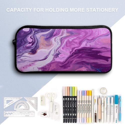 Printed Backpack With Lunch Pack Storage Box Case Marble Purple Colorful 3pcs Lightweight Travel Backpack4