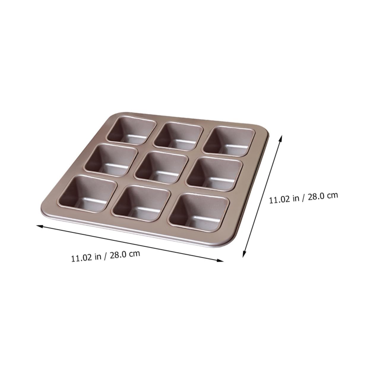 Toyvian Moule à Gâteau Carré Cavités Acier Antiadhésif Moule Pâtisserie pour Cuisson Facile et Démoulage Rapide