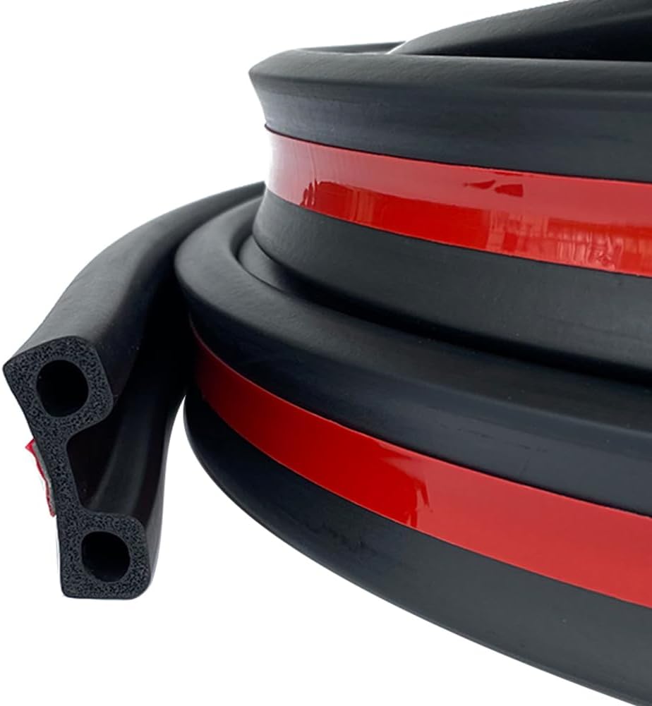 Tintvent Camper Shell Seal, EPDM Adhesive Rubber Tailgate Seal Strip with Tape for