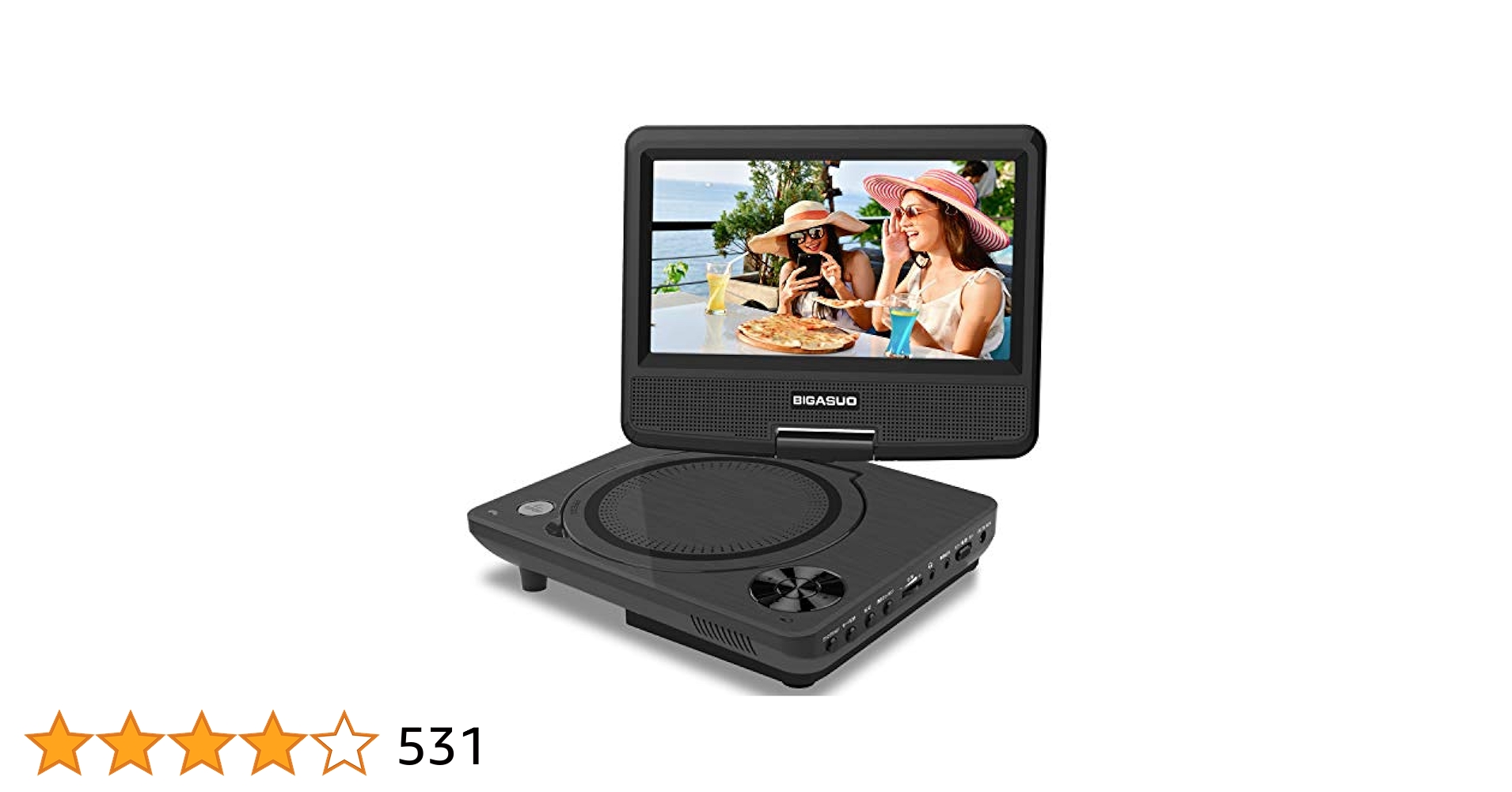 ポータブルDVDプレーヤー 7.5インチ 単3形乾電池式 6時間再生可能 Amazon | BIGASUO ポータブルDVDプレーヤー 7.5インチ 単3形