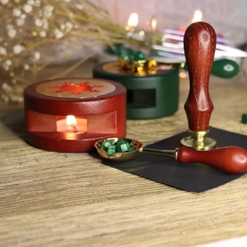Aquecedor para cera de sinete kit colher e cera (Ouro velho)