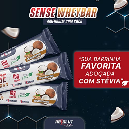 Barra de Proteína Sense Bar Amendoim com coco 12 unidades - Absolut Nutrion