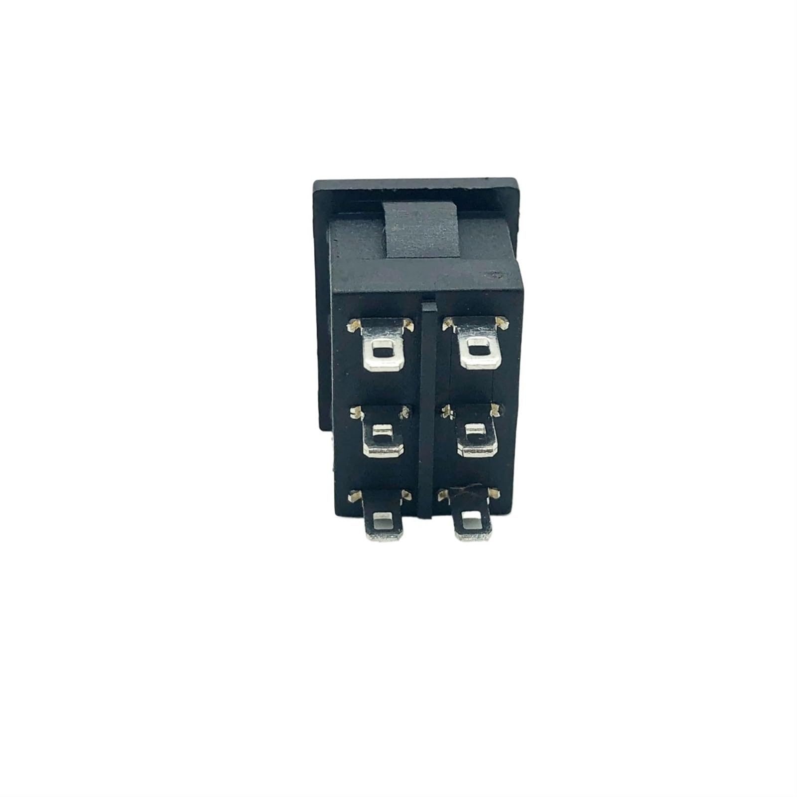 5 microinterruptores KCD1 negros de 3 posiciones, 6 A/250 V CA, 10 A/125 V CA (encendido/apagado/encendido), interruptor basculante de 6 pines